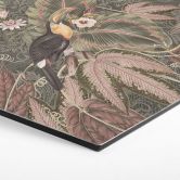 Hexagon Wandbild Tukan im Tropenwald - Bloomery Decor - Alu-Dibond 