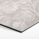 Hexagon Wandbild Wildblumen in Kreide-Optik Beige - Bloomery Decor - Alu-Dibond 