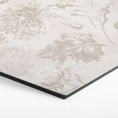Hexagon Wandbild Wildblumen in Kreide-Optik Greige - Bloomery Decor - Alu-Dibond 