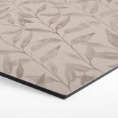 Hexagon Wandbild Zarte Aquarell-Blätter - Soft Grau - Bloomery Decor - Alu-Dibond 
