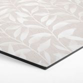 Hexagon Wandbild Zarte Aquarell-Blätter - Soft Beige - Bloomery Decor - Alu-Dibond 