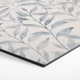 Hexagon Wandbild Zarte Aquarell-Blätter - Soft Grau - Bloomery Decor - Alu-Dibond 