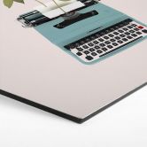 Hexagon Wandbild Frida Floral Studio - Botanische Schreibmaschine - Alu-Dibond 