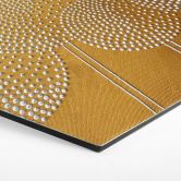 Hexagon Dibond Hvide perleblomster - Grande 