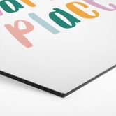 Hexagon Wandbild - Happy place - Alu-Dibond 