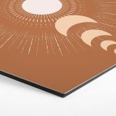 Hexagon Wandbild Mondzyklen - Sonne und Mond im Einklang - KsanaKalpa - Alu-Dibond 