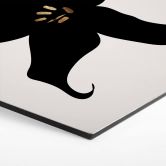 Hexagon - Alu-Dibond Kubistika - Dunkle Orchidee 