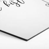 Hexagon Wandbild Manchmal flüstert das Glück ganz leise - Alu-Dibond 