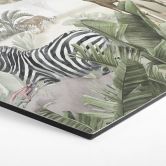 Hexagon Wandbild Dschungeltiere auf großer Safari - Ms Tiff - Alu-Dibond 