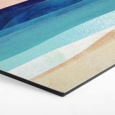 Hexagon Wandbild Surfer Mädchen beim Sonnenuntergang - Rivers - Alu-Dibond 