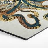 Hexagon Wandbild SpaceFrog Designs - Goldener Oktopus - Alu-Dibond 