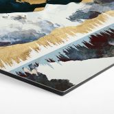 Hexagon Wandbild Reflektion einer Winterlandschaft - SpaceFrog Designs - Alu-Dibond 
