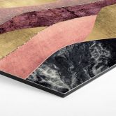 Hexagon Wandbild SpaceFrog Designs - Rosa Sonne - Alu-Dibond 