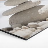Hexagon Wandbild - Steine am Meer - Alu-Dibond 