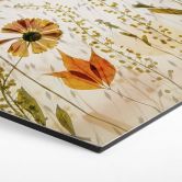 Hexagon Wandbild Wilde Wiesenblumen im Sonnenlicht - Talen - Alu-Dibond 