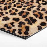Hexagon Wandbild Wilder Leopard - Animal Print - Tunaboylu - Alu-Dibond 