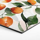 Hexagon Wandbild Fruchtige Mandarinen - UN Designs - Alu-Dibond 