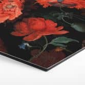 Hexagon - Alu-Dibond UN Designs - Rote Blüten 