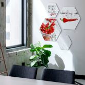 Hexagon - Alu-Dibond - Live life whith a little Spice 