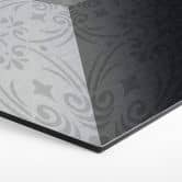 3D Hexagon - Alu-Dibond Silber Muster 