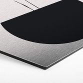Hexagon - Alu-Dibond Silbereffekt Kubistika - Abstracticum 