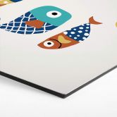 Hexagon - Alu-Dibond Kubistika - Bunte Fische 