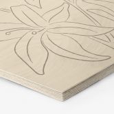 Hexagon Holzbild 1X Studio - Line Art Floral - Minimalistische Blumen 