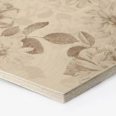 Hexagon Holzbild Dahlien Shabby Chic Beige - Bloomery Decor 