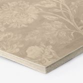 Hexagon Holzbild Wildblumen in Kreide-Optik Beige - Bloomery Decor 