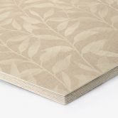 Hexagon Holzbild Zarte Aquarell-Blätter - Soft Beige - Bloomery Decor 