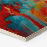 Houten Wanddecoratie zeshoekige kleurrijke chaos - Fedrau 
