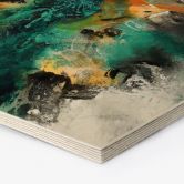 Hexagon-Holzbild Farbnebel abstrakt - Fedrau 