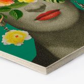 Tableau sur bois hexagonal Frida Floral - Frida Floral Studio 