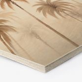 Hexagone - Bois Paysage tropical avec palmiers - Haase 