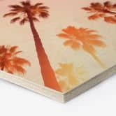 Tableau sur bois Hexagon California Dreaming avec vue sur les palmiers - Hugonnard 