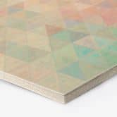 Hexagon Holzbild Bunte Mosaik-Dreiecke - Jaszke 