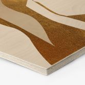 Hexagon - Holz Birke-Furnier Kubistika - Die Dame im goldenen Kleid 