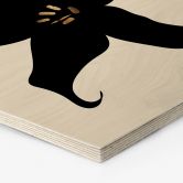 Hexagon - Holz Kubistika - Dunkle Orchidee 