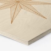 Houten Wanddecoratie zeshoek Geometrische gouden ster - Magnusson 