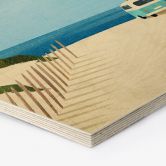 Hexagon Holzbild Van Life - Urlaub am Meer - Rivers 