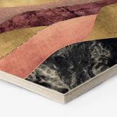 Hexagon Holzbild SpaceFrog Designs - Rosa Sonne 