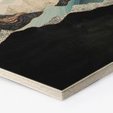 Hexagone - Bois Paysage de montagne tranquille au crépuscule - SpaceFrog Designs 