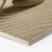 Hexagon Holzbild Stone in Sand 2 