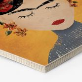 Hexagon Holzbild Treechild - Blumige Frida 
