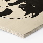 Hexagon Holzbild Katzen Ying & Yang - Tunaboylu 