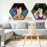 Hexagon - Holz Birke-Furnier - Hülya - Erinnerungen verlieren 