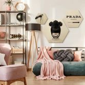 Hexagon - Holz Birke-Furnier - Das Milchglas 