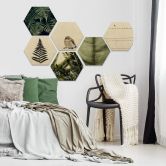 Hexagon - Holz Birke-Furnier - Kleiner Spatz 