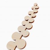 Holzdeko MDF Tropische Blumen (3-teilig) - Natur - Höhe: 30 cm 