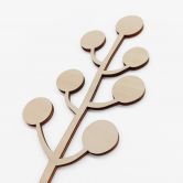 Holzdeko Blumenstrauss (3-teilig) - Pappel - Höhe: 30 cm 